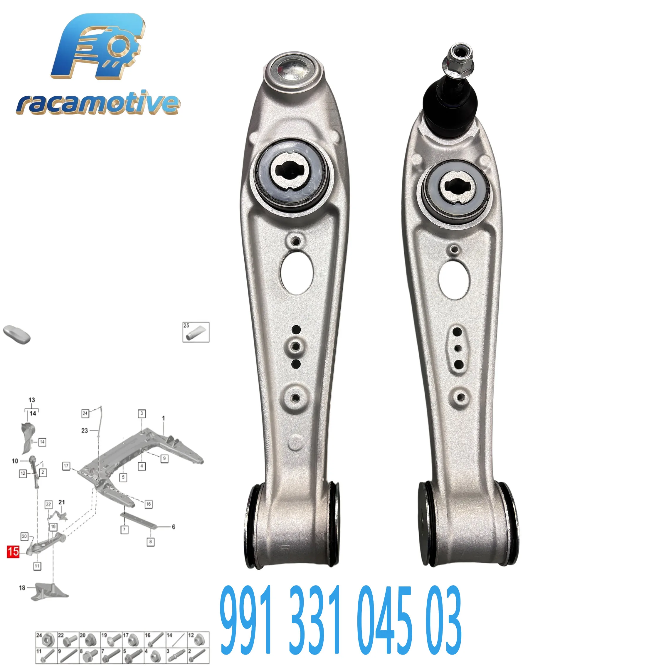 992407151B 992407151D 992407151E 992407151G 992407151F  for Porsche 911 Carrera 992 2019-2024 front lower suspension control arm