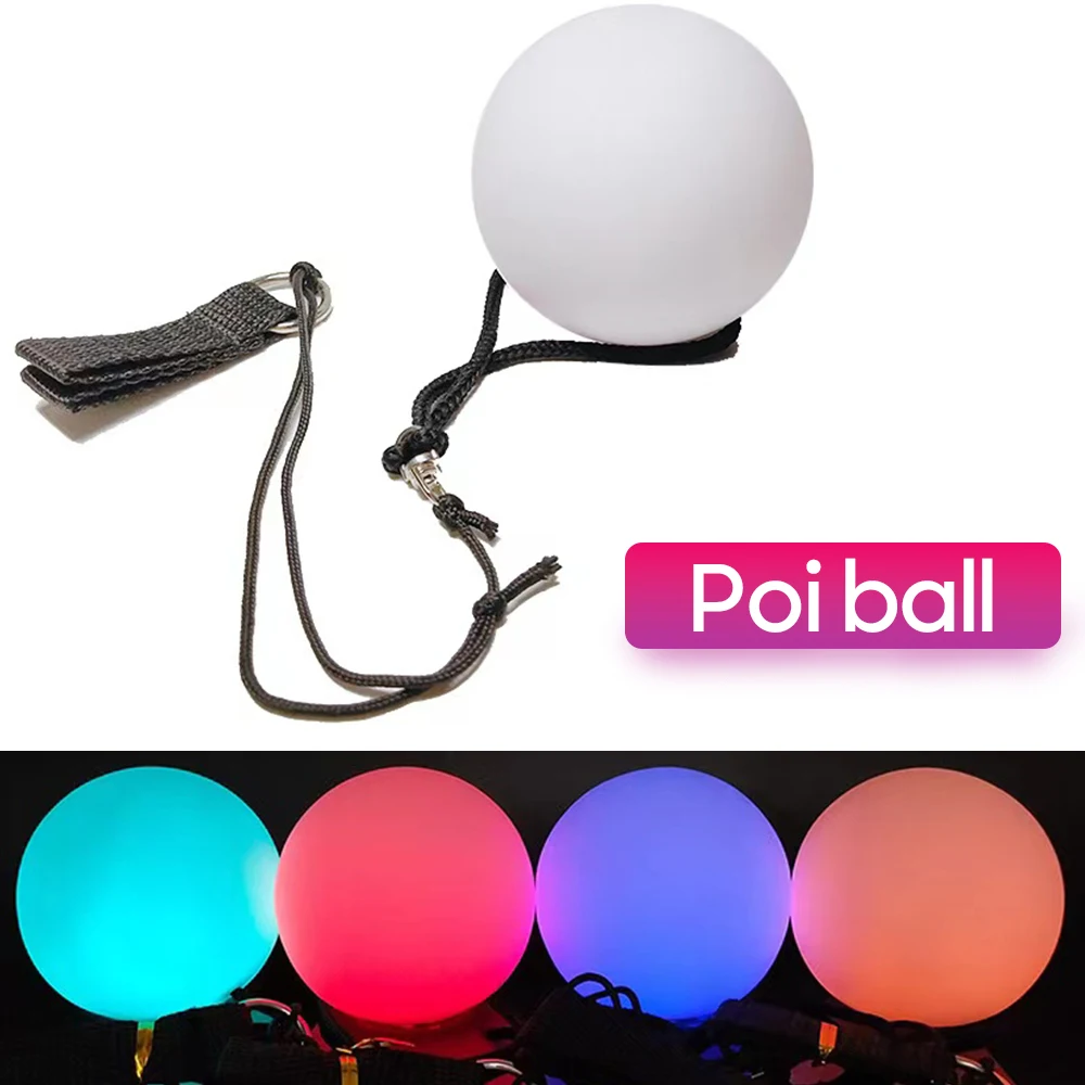 For Belly Dance Accessory 1piece 1Pair Maori Poi Ball Glow Adjustable RGB LED Thrown Ball Hand Prop Stage Performance