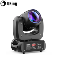 U`King 100W LED Moving Head Light 18-Facet Prism Beam Stage Lights 10 Gobos&7 Colors DMX512 DJ Light For Bar Disco Wedding Party