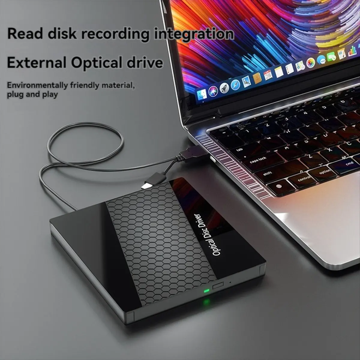 

Stable- 7 in 1 USB 3.0 Type C External CD DVD RW Optical Drive Portable DVD Player Burner Reader USB Hub for PC Laptop