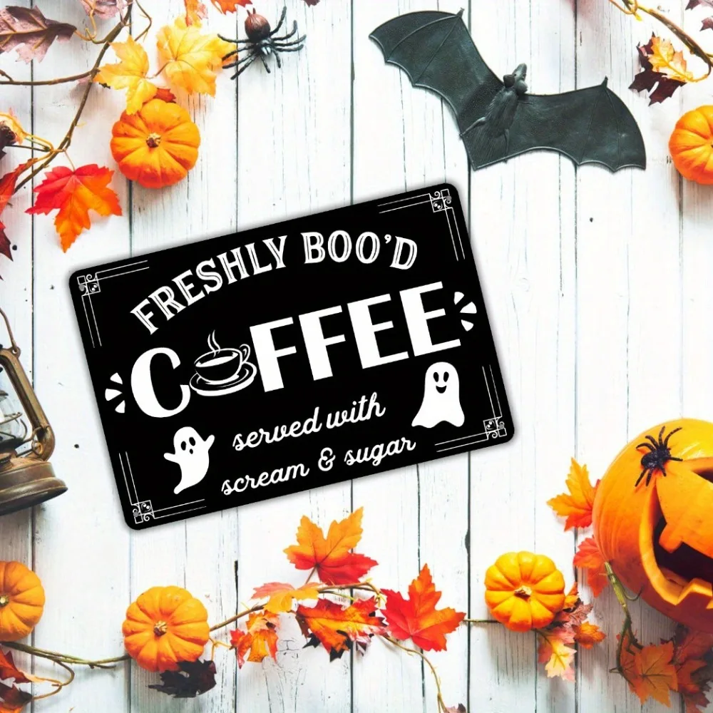 Vintage Fun Coffee Bar Sign 8x12 Inch Aluminum Wall Art Waterproof Durable Decor For Home Kitchen