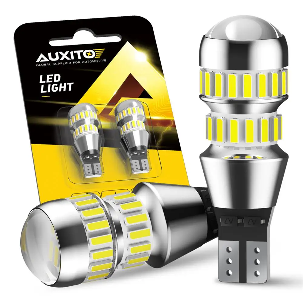 AUXITO 2Pcs 2000LM T15 LED Lamp Light W16W LED Canbus Error Free 4014 42-SMD 912 921 LED Bulb Car Backup Reverse Light 6000K 12V