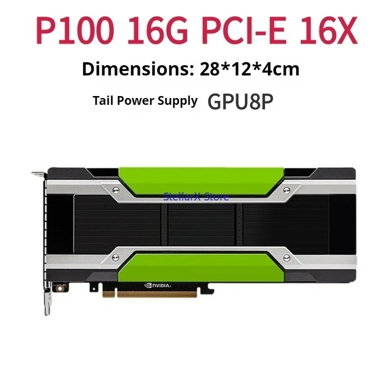 Original P100 16GB PCI-E X16 GPU Accelerator for Deep Learning LLM 3D Rendering Scientific Computing