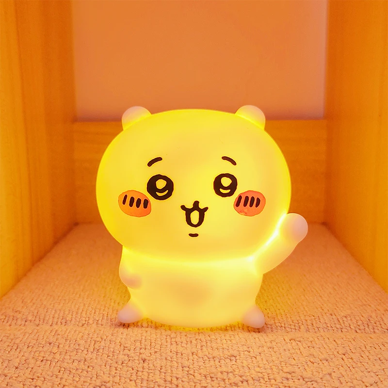 Kawaii Chiikawa Night Light Glowing Anime Action Figures Toy Hachiware Bedside Led Lamp Usagi Children Christmas Gift Girl Boy