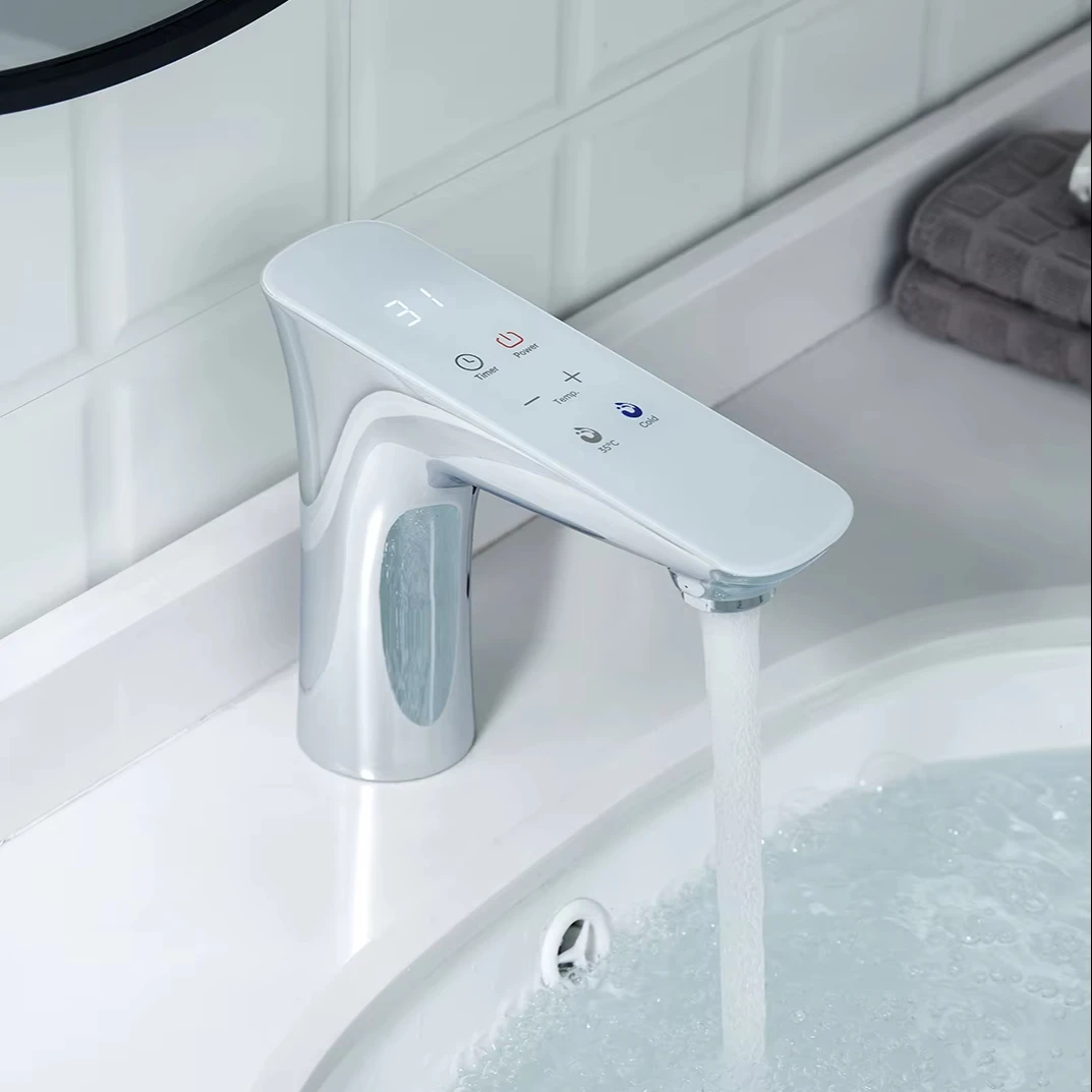 Grifo inteligente sin contacto para baño Stepon, Sensor de movimiento, grifo automático de acero inoxidable, grifos inteligentes