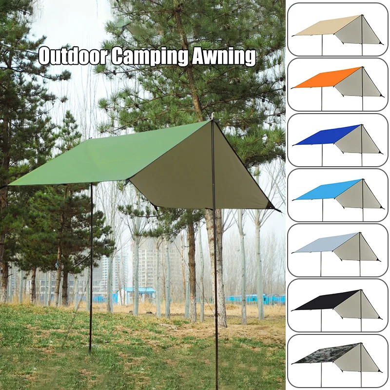 

Multi-sizes Waterproof Outdoor Garden Awning Tarp Tent Sky Curtain Camping Accessories Hammock Rain Canopy (NO Poles Bracket)