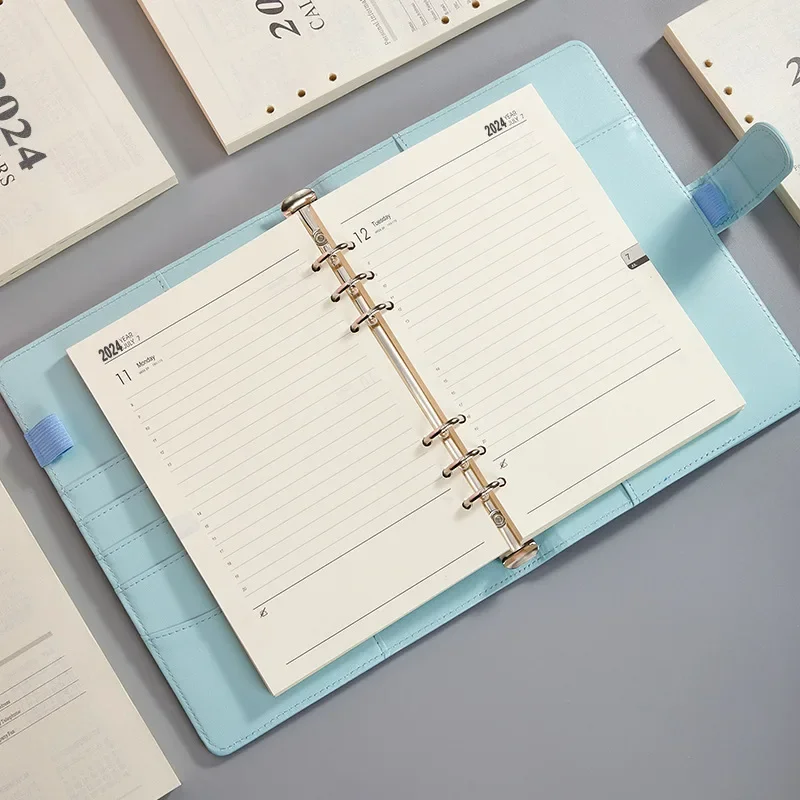 2024 Notebook Refills Daily Weekly Monthly Planner Journal Schedule Agenda Organizer Efficiency Notepad Korean Stationery Office