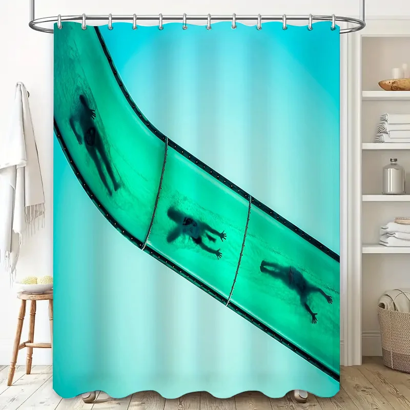 Abstract Human Figure Shower Curtain Modern Minimalist Art Bathroom Decor Washable Fabric Backdrop Home Decoration