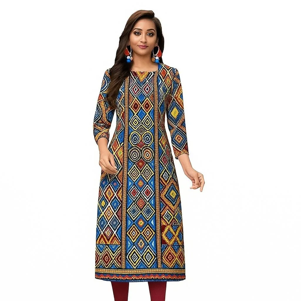 

Женское повседневное модное платье Kurtta в национальном стиле с разрезом по подолу, прямое повседневное этническое платье Abito Donna Musulmana для девочек, молитвенное платье