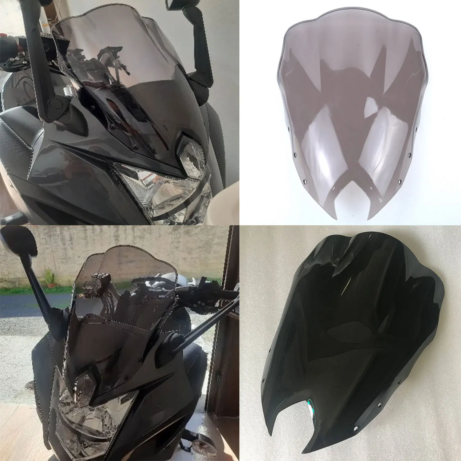

For Yamaha FZ6R FZS600 FZ6-R FZ-6R XJ6 F XJ-6F 2009 2010 2011 12 -2015 2016 2017 Double Bubble Windscreen Screen Wind Windshield