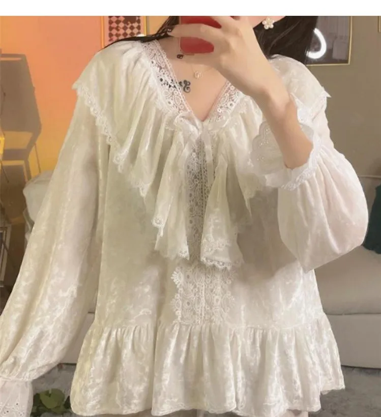 Thicken Warm Gold Velvet Sleepwear For Women Winter Pajamas Set Loose Long Sleeve V Neck Nightwear Pyjamas Female Home Suit