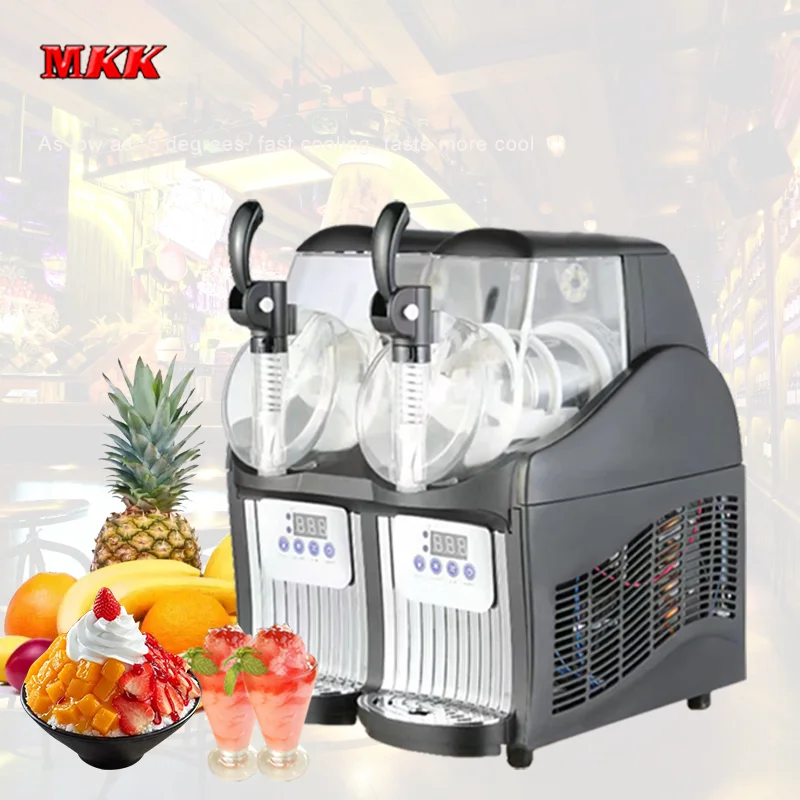 

Commercial Frozen Drink Slush Slushy Making Machine Smoothie Maker Electric Snow Melting Machine