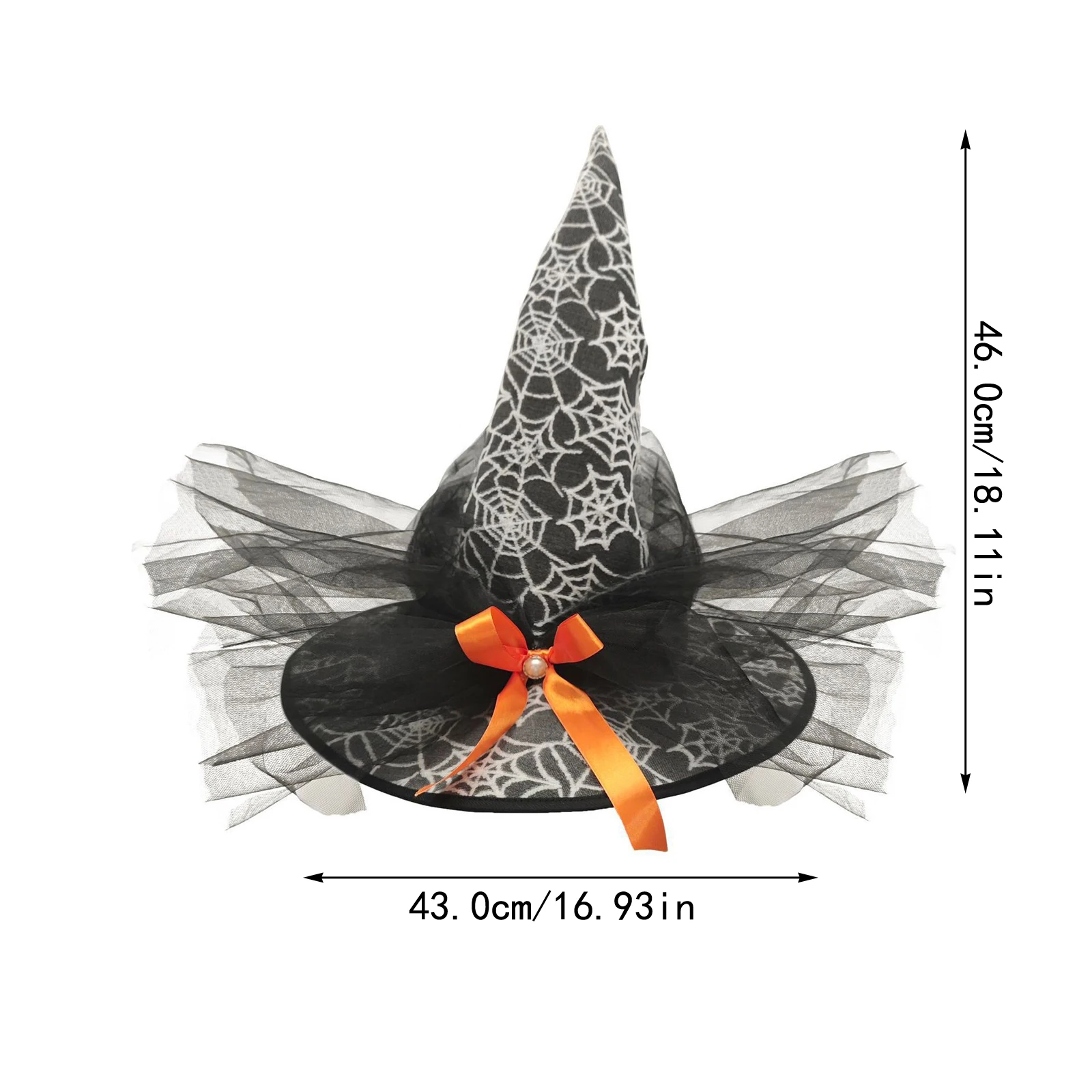 Verstelbare Halloween-feesthoeden voor kinderen en volwassenen - Heks-, spook- of pompoenkostuumrekwisieten voor spookhuis of thema-evenementen