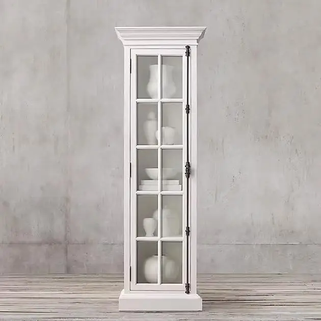 البلد الفرنسي خمر أثاث المنزل خزانة مخصصة خشب متين الطعام خزانة جانبية غرفة المعيشة وابي سابي الرياح البلوط خزانة الكتب #4