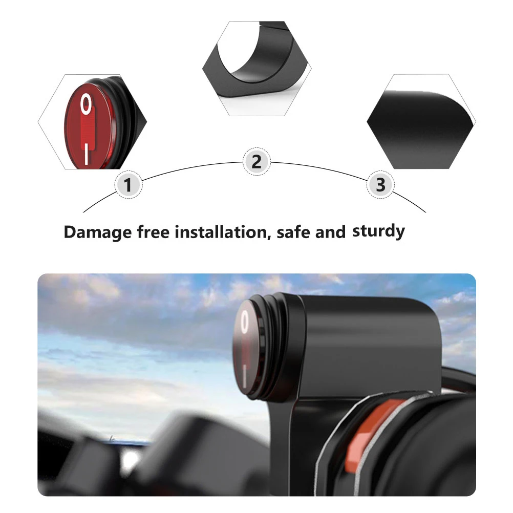 

Aluminum Alloy Motorcycle H Switch 22mm Diameter Waterproof LED Emergency Light On Off Control Motorbike