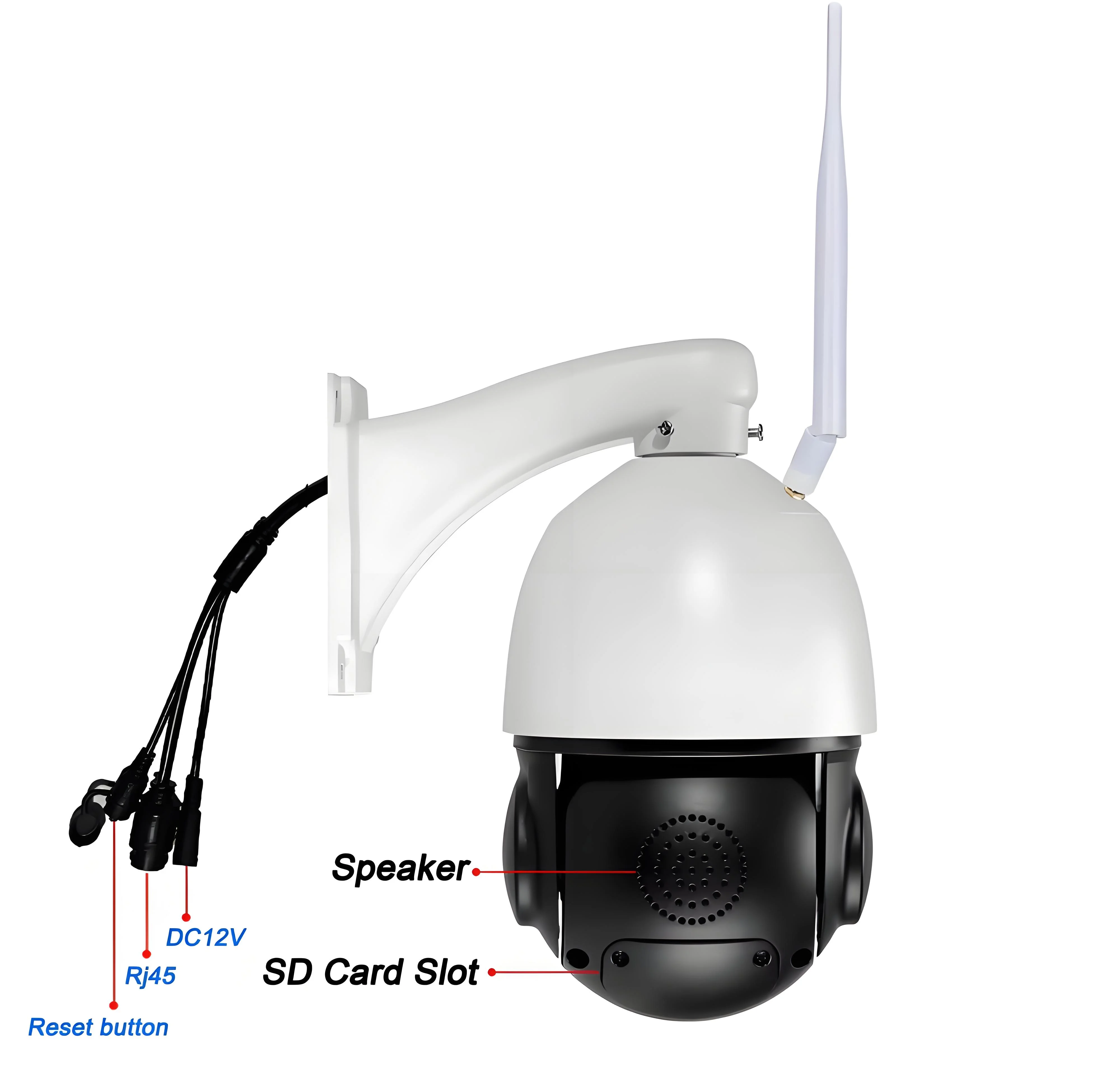 Camhi Metall-Laser-Infrarot-Vollfarb-Auto-Tracking 8MP 4K 54X Optischer Zoom 5,0GHz 2,4GHz Audio WIFI IP PTZ Speed Dome Kamera – Detail 15