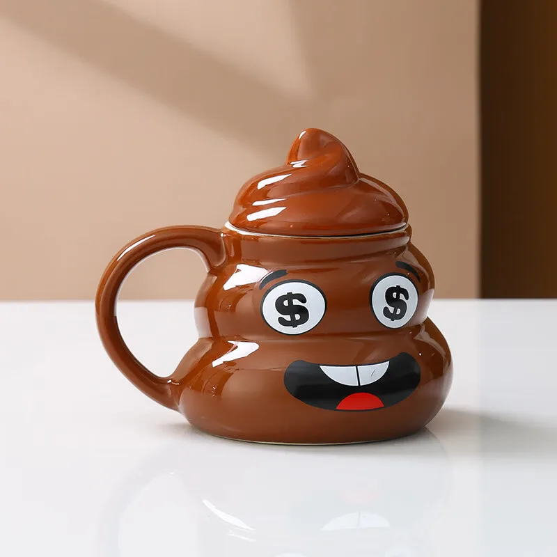 

Kitchen,Dining Tricky poop water cup Internet celebrity boy funny mark ceramic funny bowl poop daddy dog poop shape ugly cup