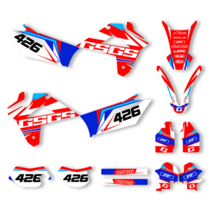 

DSMTECH Team Graphics Background Decals Stickers Kits For GASGAS GAS GAS EC 2007 2008 2009