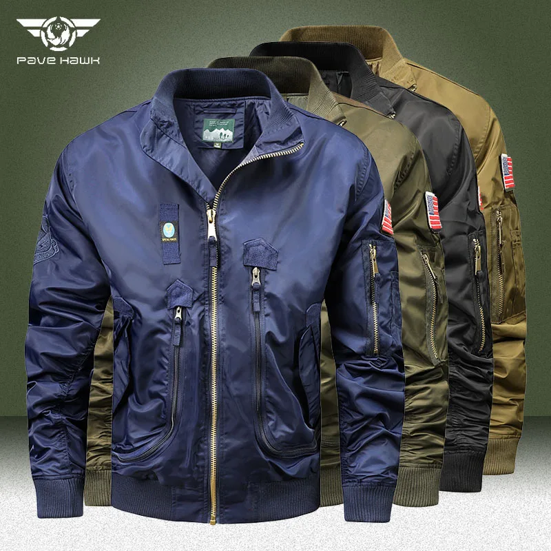 Military Bomber Jackets Men Outdoor Multi-pocket MA-1 Air Force Windbreaker Coat Male Windproof Waterproof Cargo Tactical Jacket