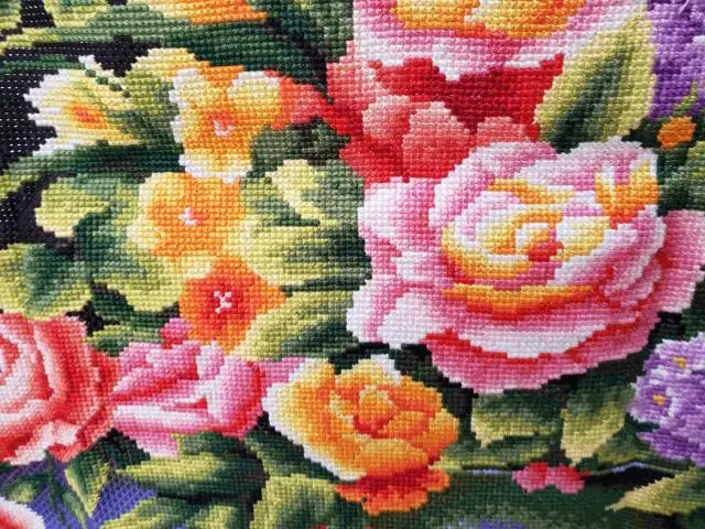 Pure handmade cross stitch finished product, artificially embroidered Ailuo 31612, 3D restaurant hanging painting, 90 * 73