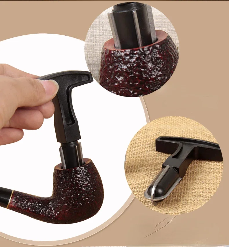 Carbon Pipe Repair Device Set, Pipe Fittings Special Tools Tobacco Knife, Multi-Head Repair 4 Tamper Smoking Accessories