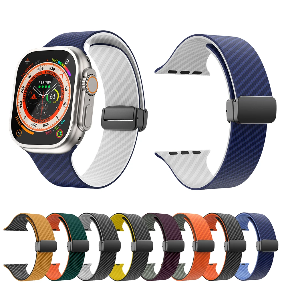 

Strap for IWatch Bands Series Ultra SE 9 8 7 6 5 4 Magnetic Buckle Band for Apple Watch Band 49mm Man Outdoor Running Bracelet