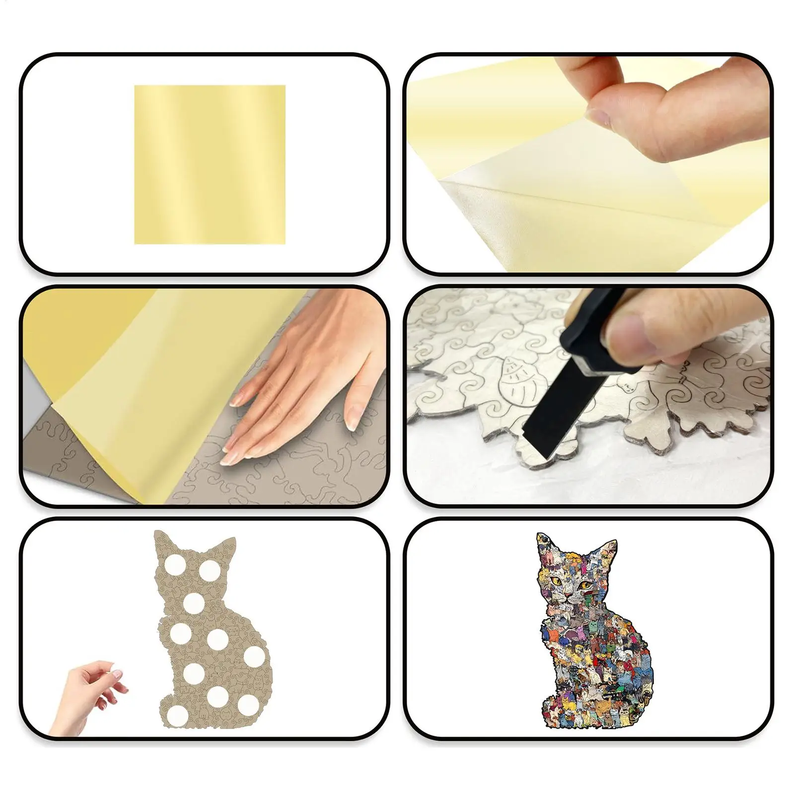 Katzenpuzzles für Erwachsene, pädagogische lustige Spiele aus Holz, unregelmäßige Katzenpuzzles für Kinder, Jungen, Mädchen, Haustierliebhaber, Zuhause