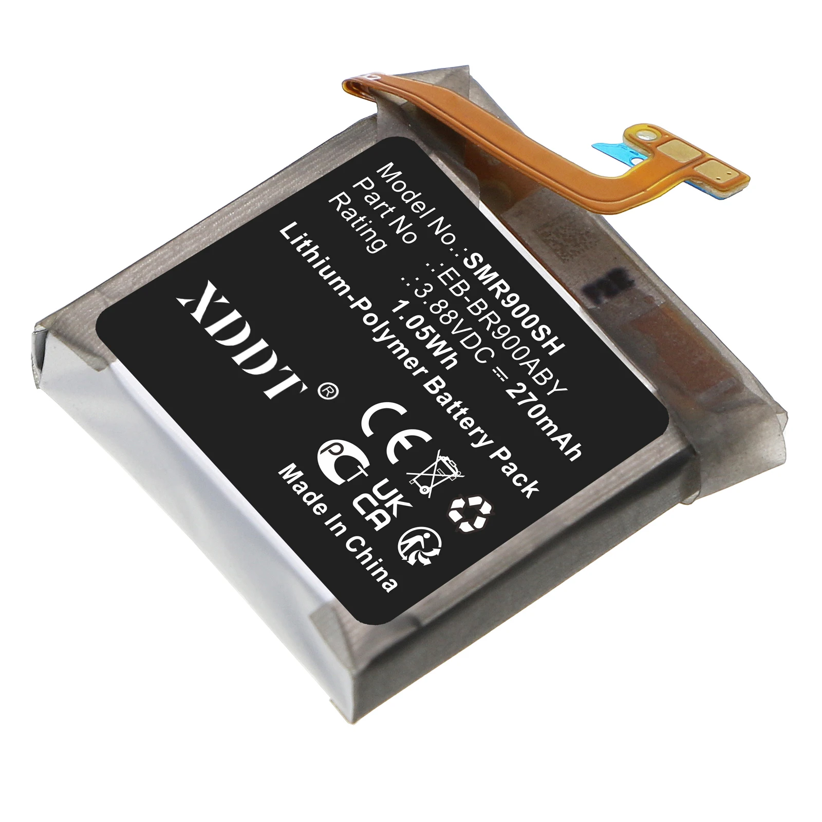 XDDT EB-BR900ABY 270mAh New Battery For Samsung Watch 5 40mm SM-R900 Smart Watch Batteries + Free Tools view 2