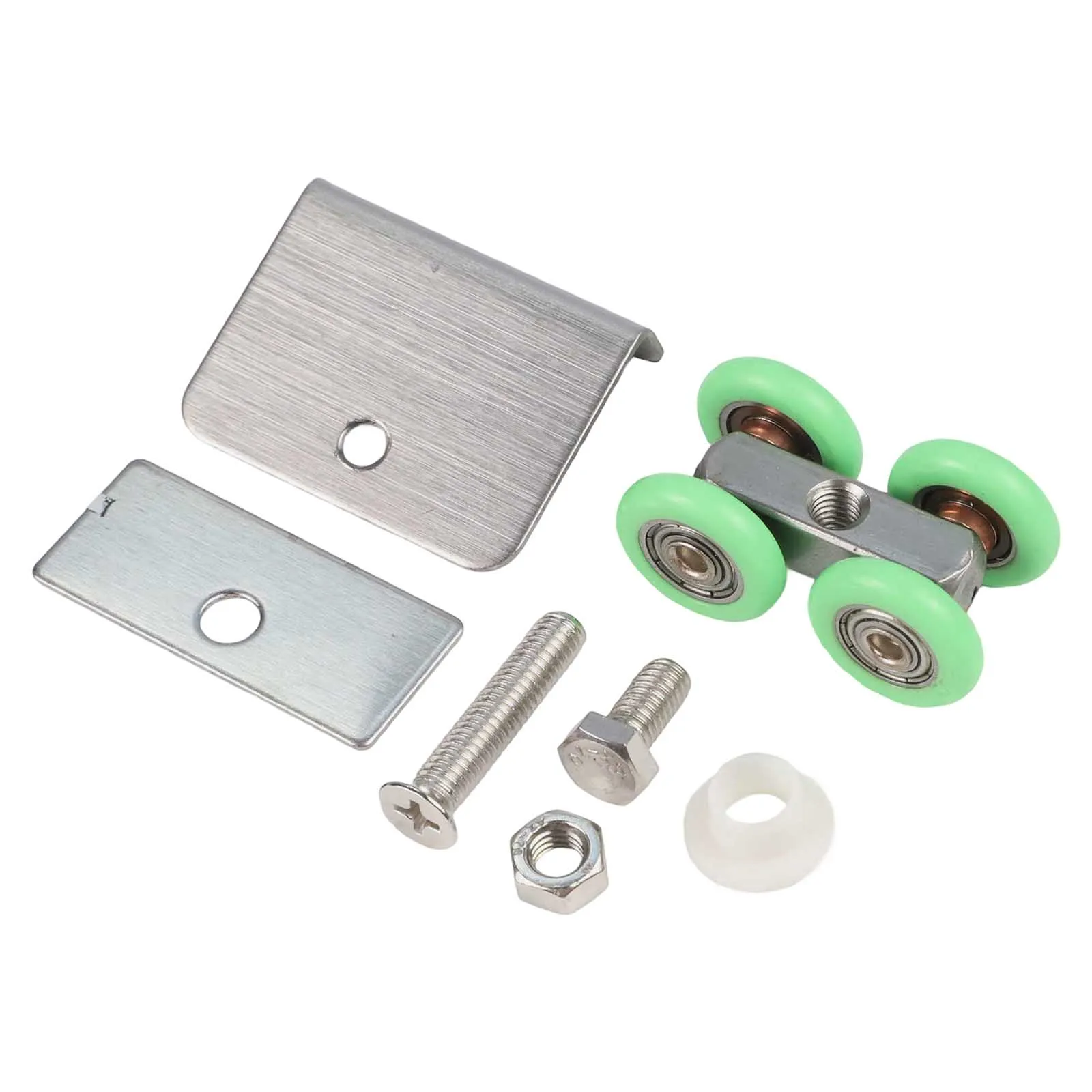 

Ролики для душевых дверей из нейлона, зеленые, для ремонта ванной, легкая установка, настраиваемые под размер дверей