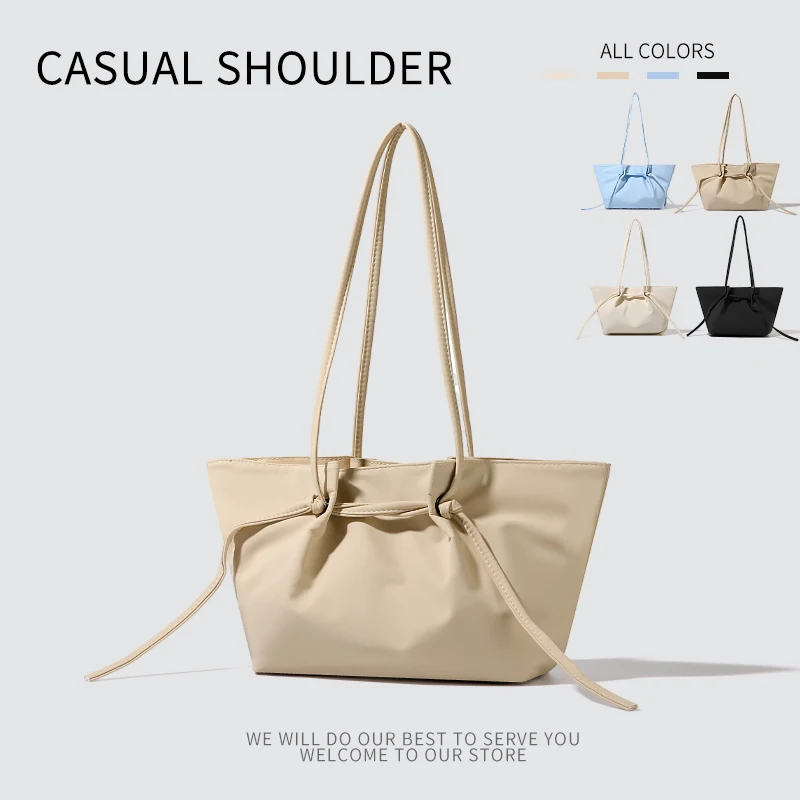 

Elegant Leather Tote Bag With Shoulder Strap For Women By Luxury Brand Famous Designer Classic Style Handbag Popular