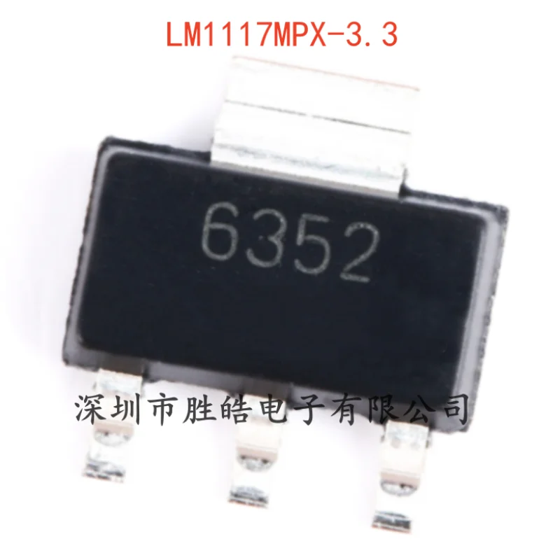 (5PCS)  NEW  LM1117MPX-3.3   800MA   Linear Regulator LDO Chip   SOT-223   LM1117MPX-3.3   Integrated Circuit