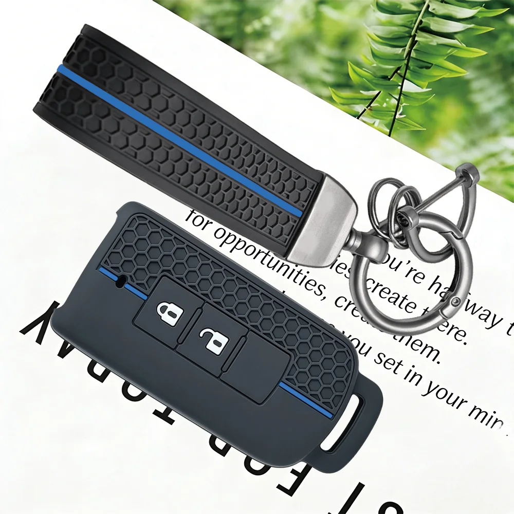 Honeycomb Grid Key Protector With Keychain For Mitsubishi Outlander Xpander Triton ASX LANCER Pajero Sport 3 Eclipse Cross L200
