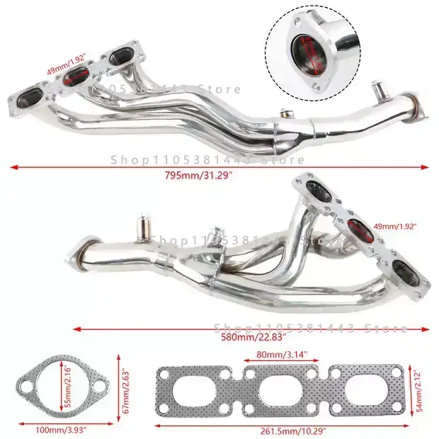 For BMW E46 325i Performance Upgrade Car Parts Stainless Steel Downpipe Exhaust Header System