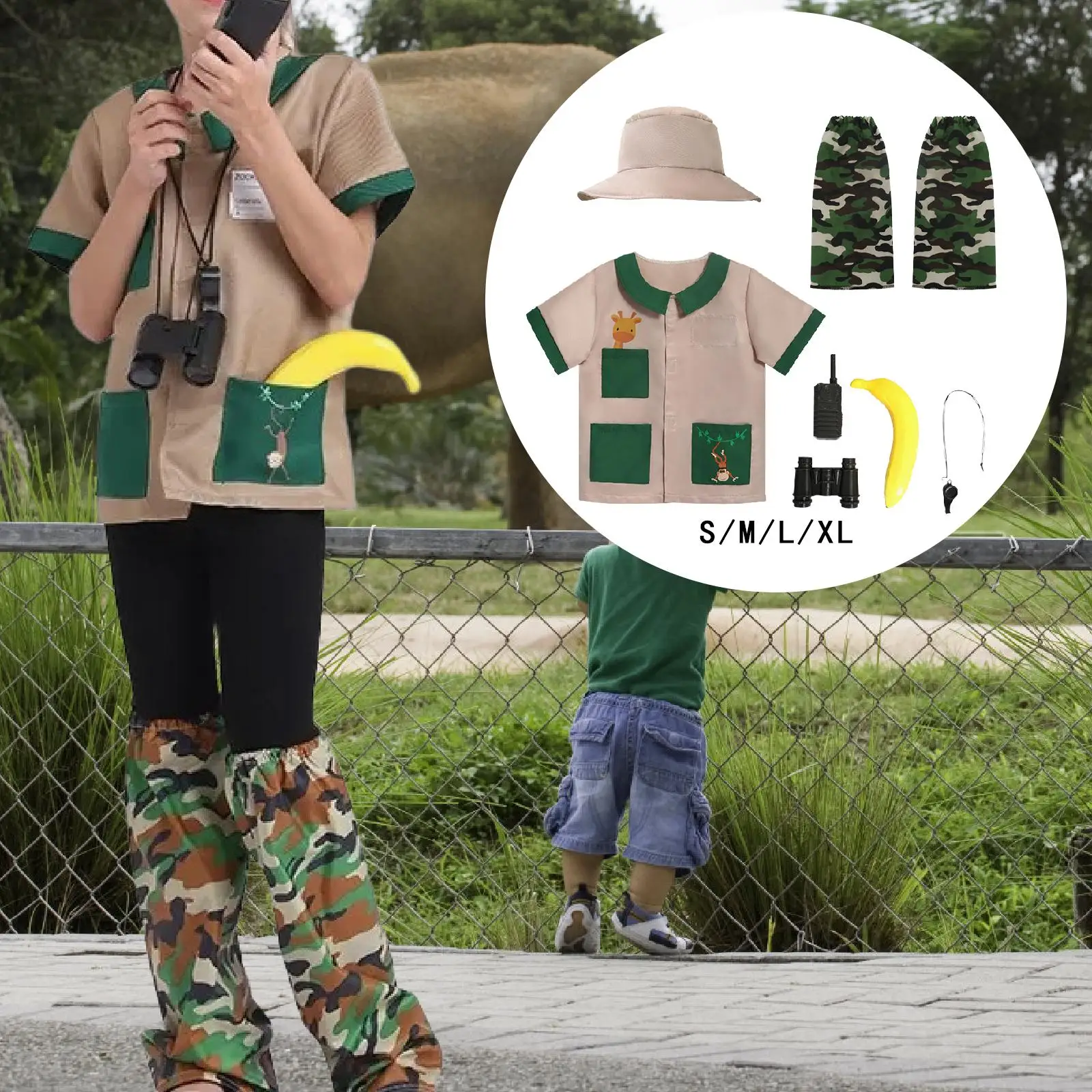 مجموعة أزياء إكسبلورر للأطفال سترة وقبعة للتخييم في الهواء الطلق هدية عيد ميلاد لصيد الأسماك #2