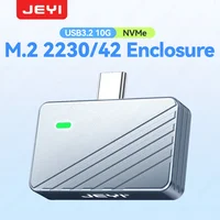 JEYI 2242 2230 M.2 NVMe Caja SSD de conexión directa, USB 3,2 10 Gbps enchufe USB-C directo Carcasa M2 de aluminio compatible con UASP TRIM