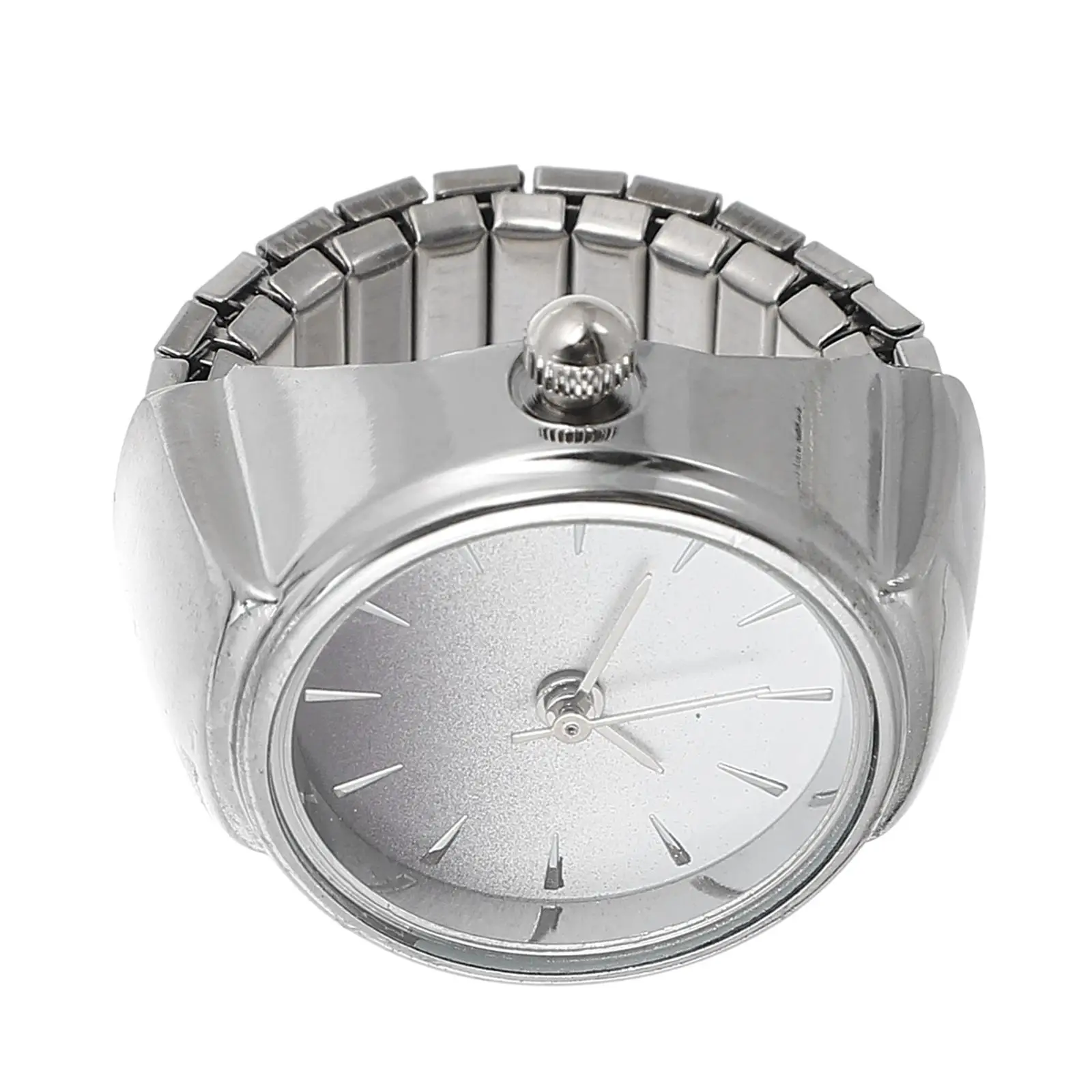 Ringhorloge Trendy Decor Verstelbare ringen voor heren Digitale horloges Quartz Vinger Rond Modemeisje