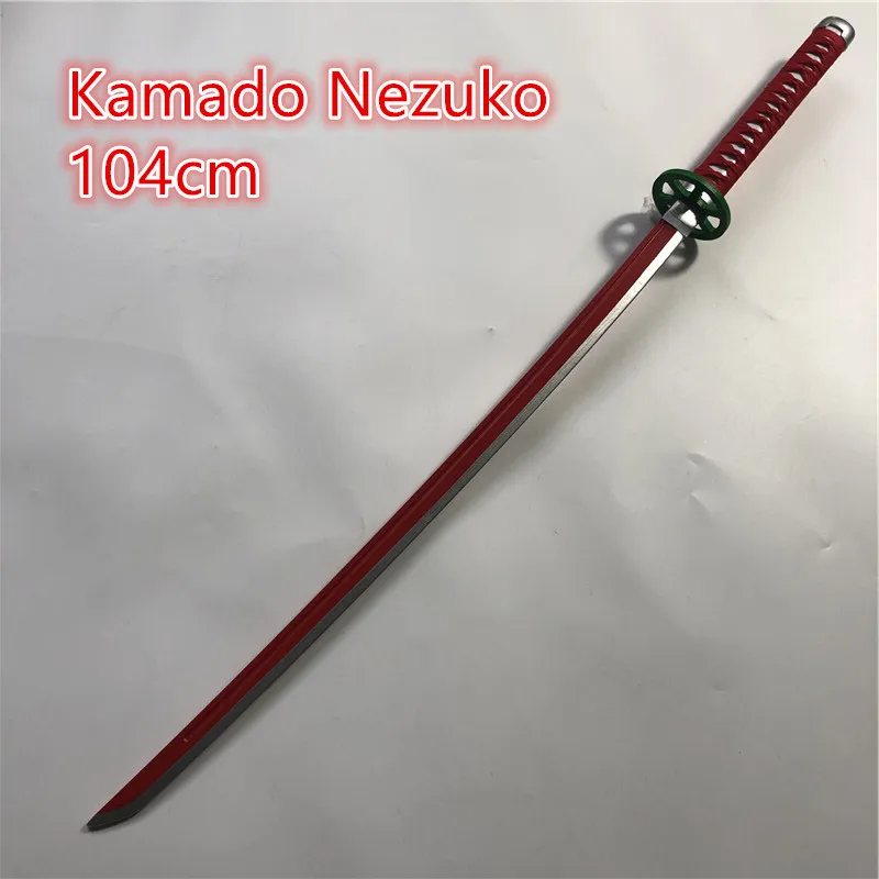 

104cm Sword Weapon Kamado Nezuko Cosplay Sword 1:1 Anime Ninja Knife wood toy