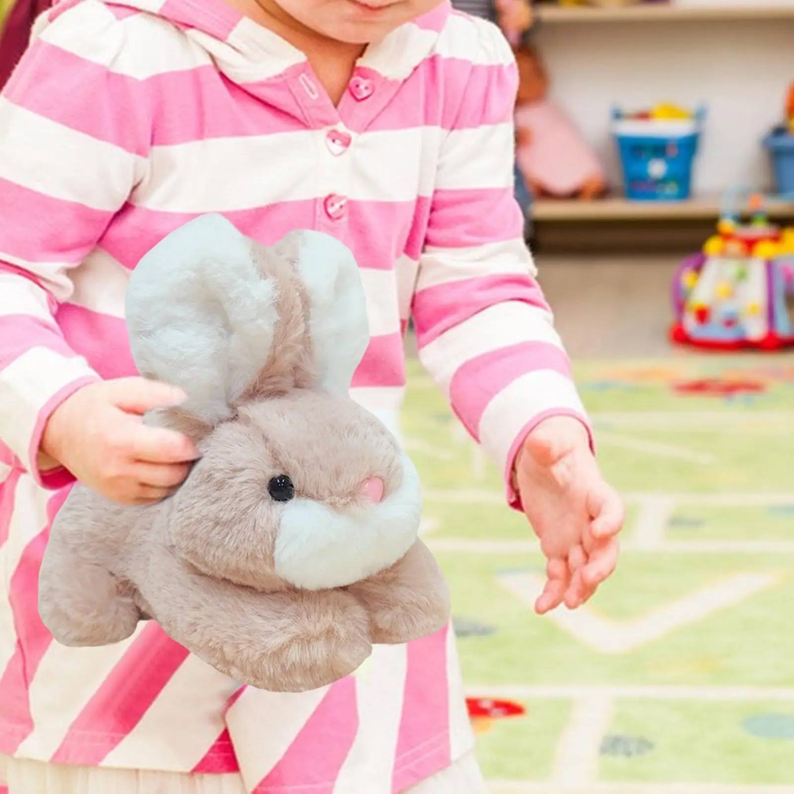 Hase Stofftier Spielzeug Kuschelige Kuschelnde Umarmungspuppe Niedliches Stoffkaninchen Stofftier für Mädchen Valentinstagsgeschenke
