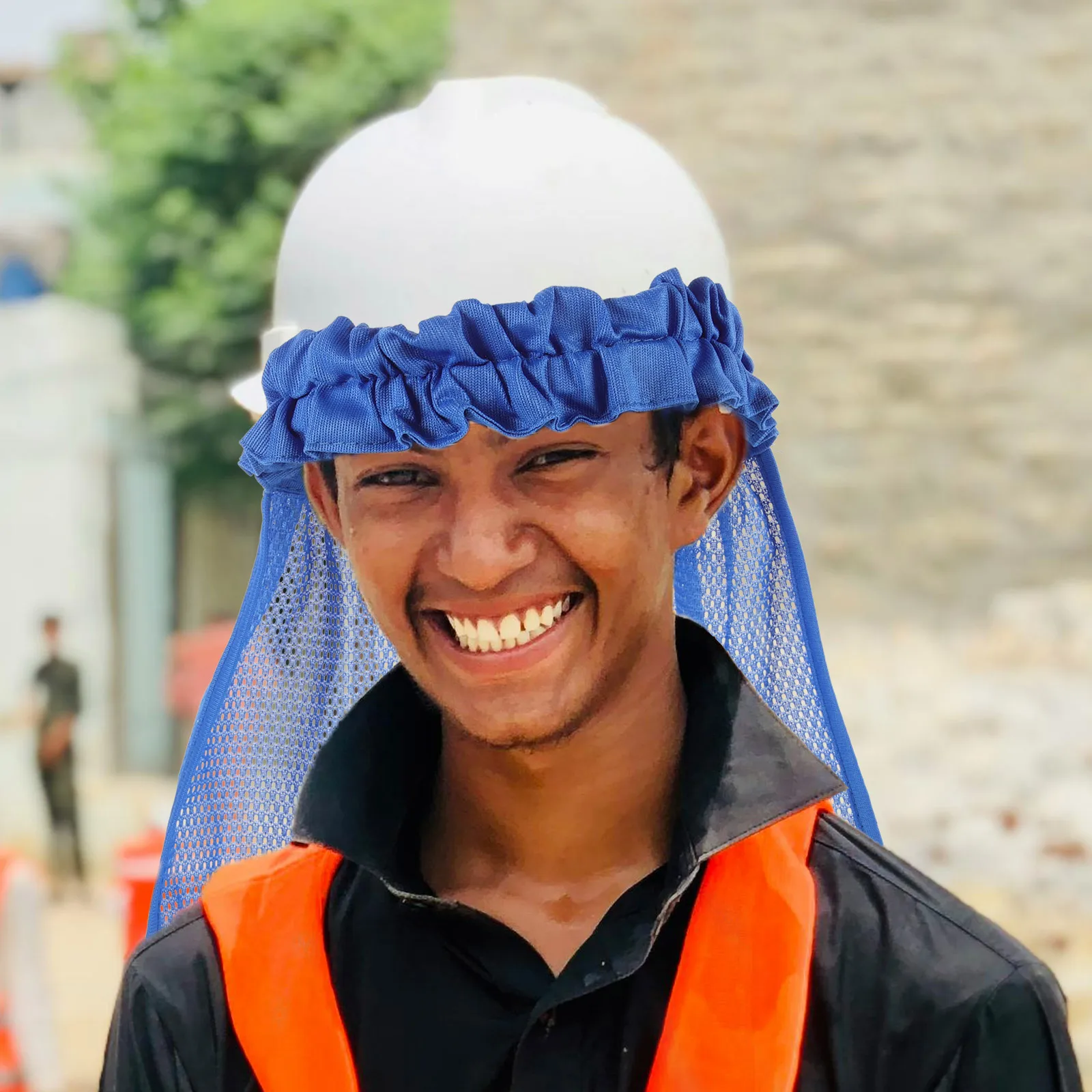 

Sun Shade Cover Neck Protector Full Brim Lightweight Breathable Skin-Friendly Durable Polyester Construction Worker for Building