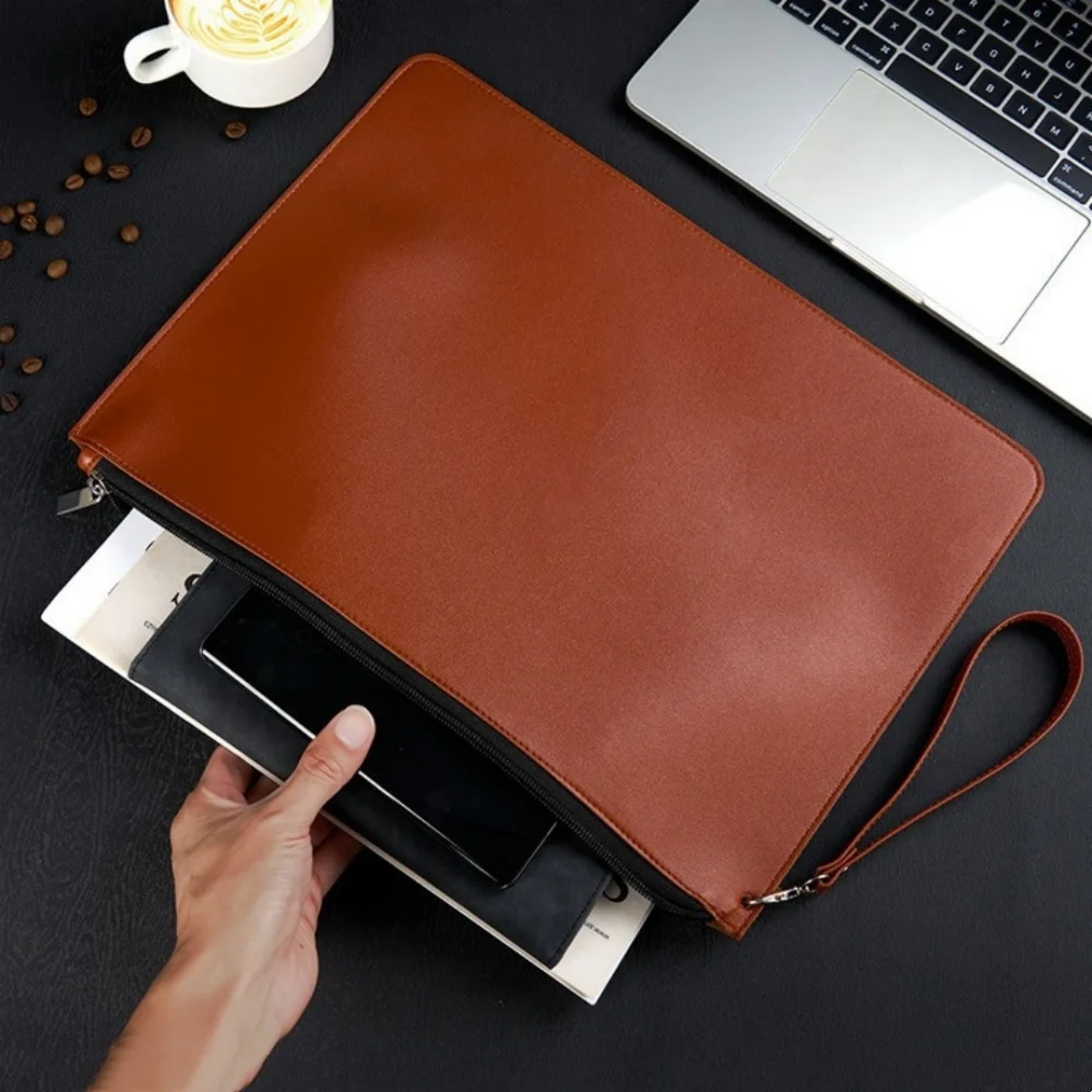 

Портфель из искусственной кожи, водонепроницаемая портативная большая сумка, сумка для документов, элегантная папка для файлов формата А4 для презентаций, деловых встреч, ежедневных