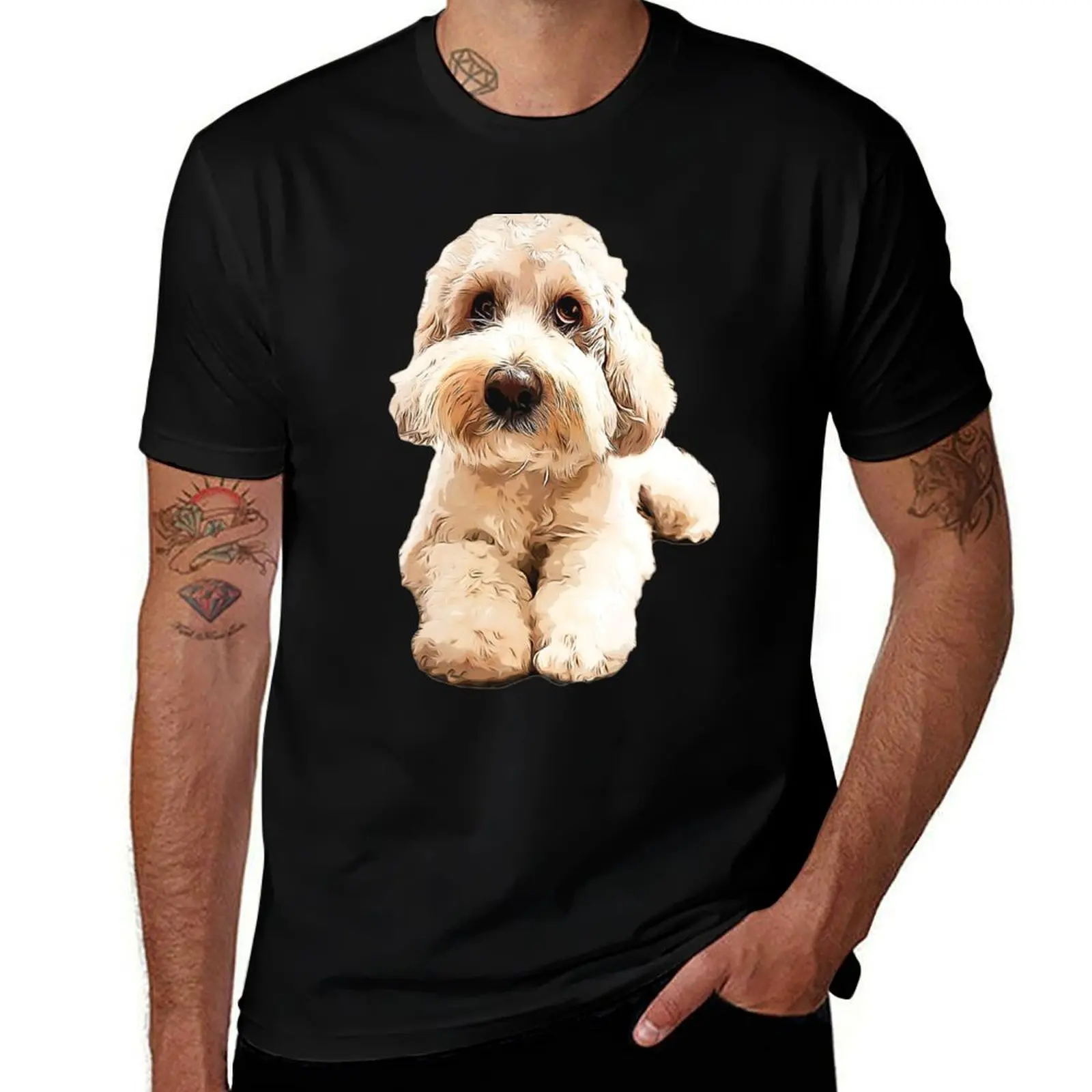 Cockapoo Cockerpoo Spoodle Golden T-Shirt Urban Style Print T-Shirt