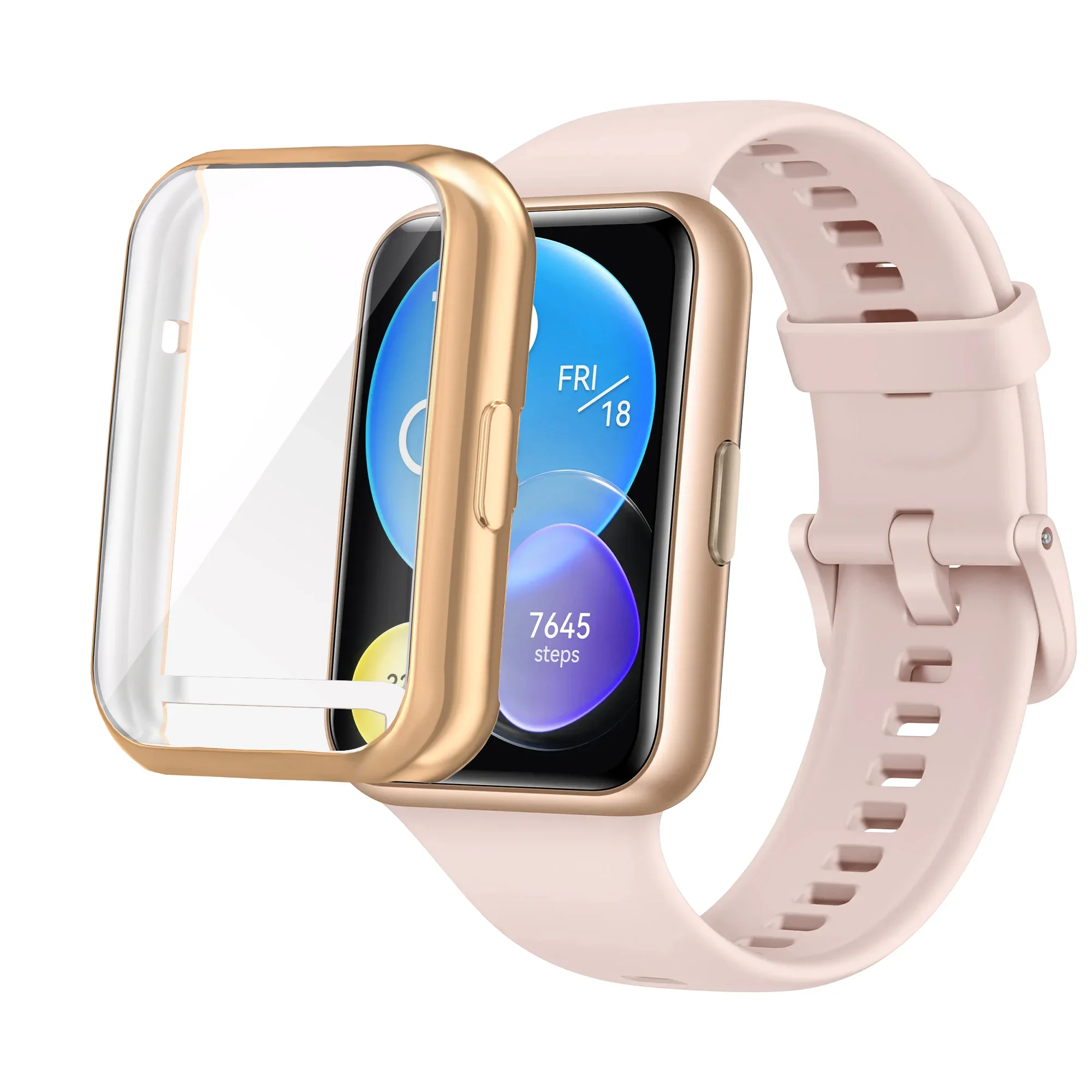 เคสป้องกันหน้าจอสําหรับนาฬิกา Huawei Fit 2 / Fit ใหม่ / Fit se / Fit รุ่นพิเศษ TPU Protector Cover Shell Plating