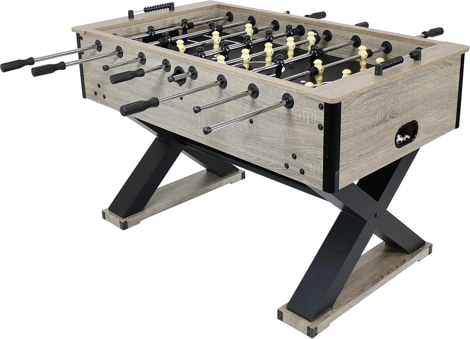 Delano 54.5-Inch Indoor Foosball Table with Gray Distressed Wood Look