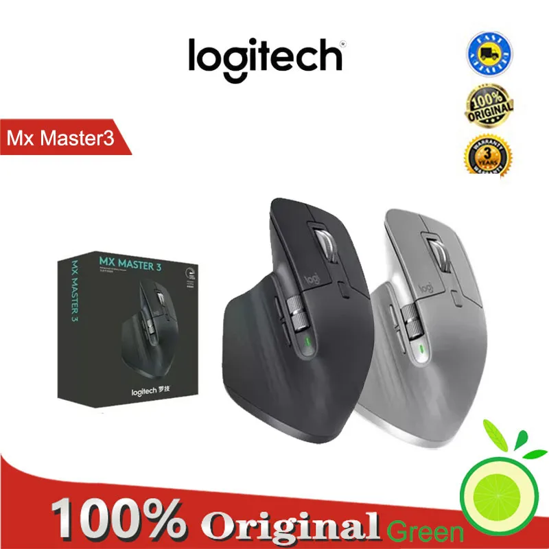 logitech mx master 3 mouse advanced wireless 2.4g multi-device bluetooth gaming mouse from office to laptop computer