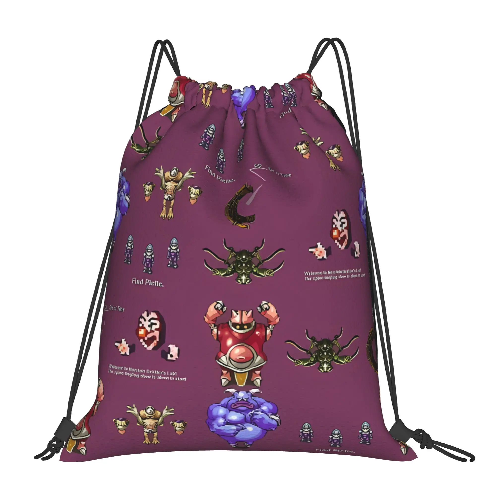 C-Chrono Trigger Collage Portable Sports Drawstring Bags Riding gym Backpack gift Storage Backpacks