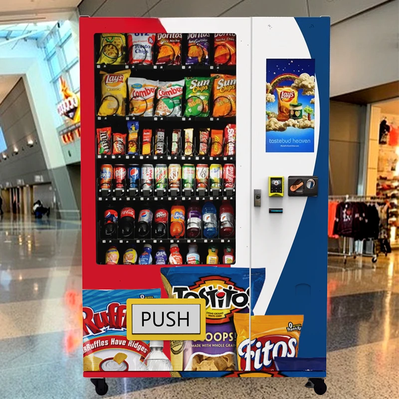 Unmanned SDK Function Commercial Beverage Snack Dispenser Customized Coin QR Code Token Payment Gym Stadium