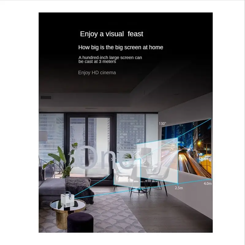 

*ONE DAY Mini HD проектор для домашнего кинотеатра проектор с автофокусом проектор для мобильного телефона уличный портативный проектор с вилкой стандарта США