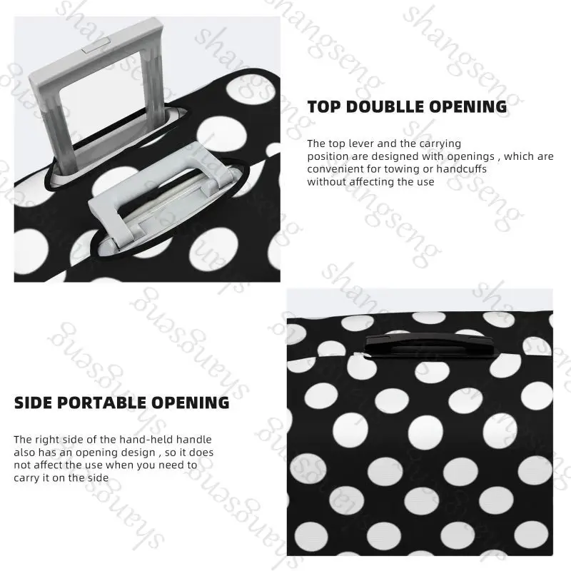 Polka Dots Pattern Thick Elastic Luggage Protective Cover Zipper Suit For Bag Suitcase Covers Trolley Cover Travel