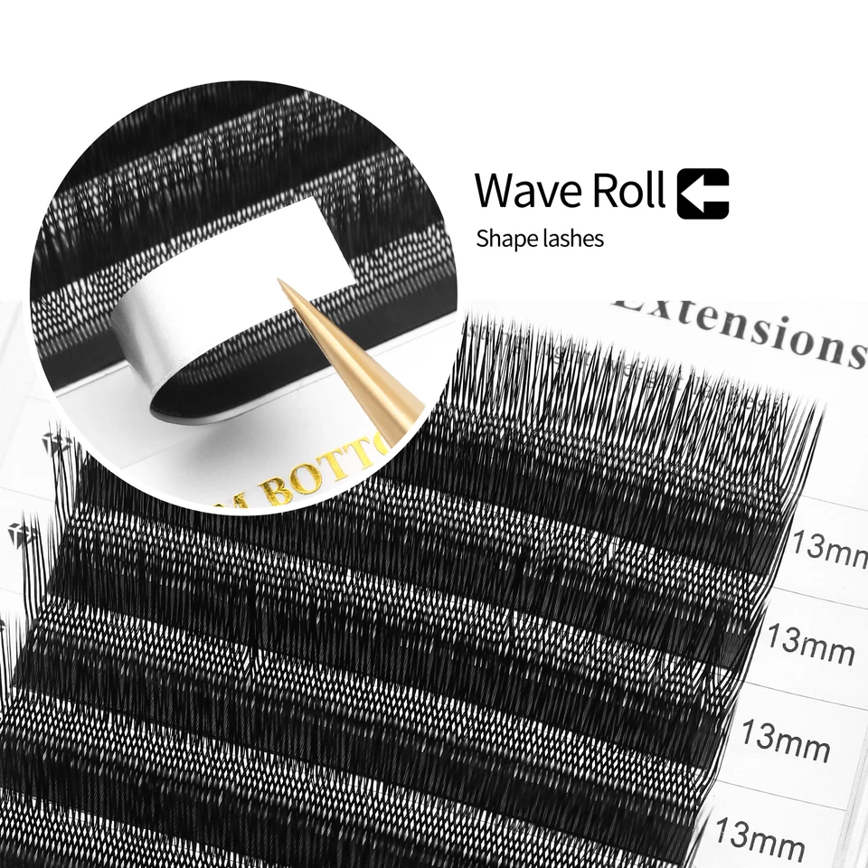Pestañas Postizas XIUSUZAKI Curva L/LU/M, Forma de U, YY 3D 4D 5D, Extensión de Pestañas, Visón, Abanicos Premoldeados de Volumen 5