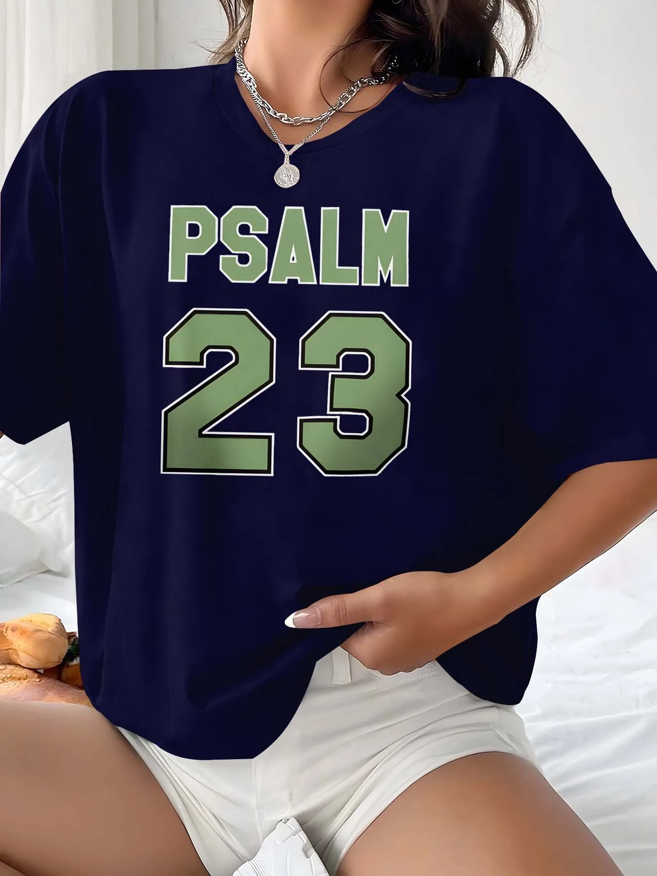 Ropa inspirada en Salmo 23 de talla grande para la gracia espiritual y el atractivo de la moda atemporal